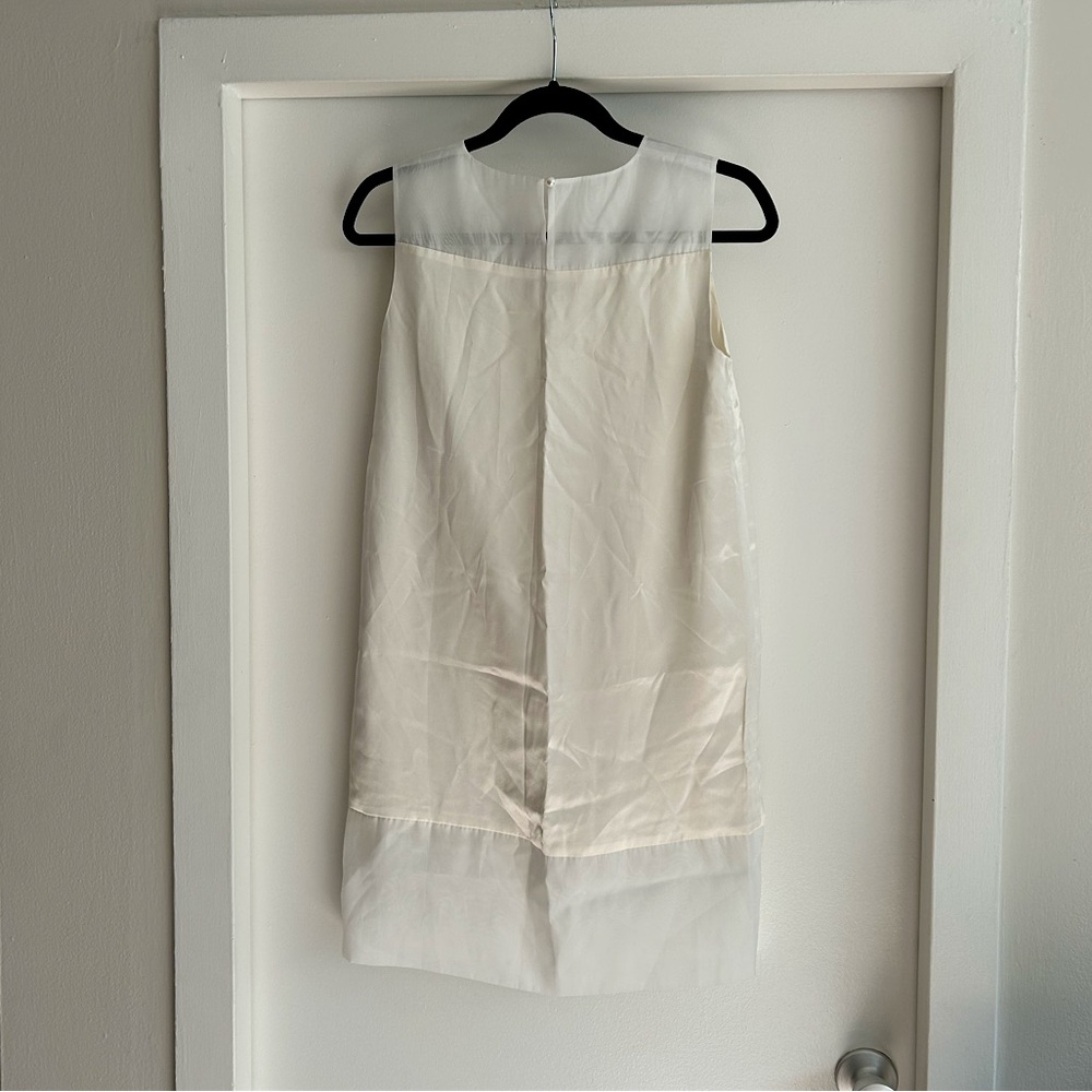 T by Alexander Wang 100% silk vintage white/cream mini dress - Picture 2 of 5